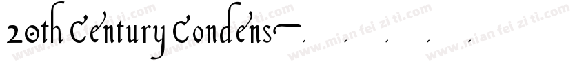 20th Century Condens字体转换